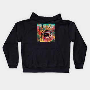 Abstract Image Including A Piano Kids Hoodie